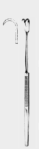 Ретрактор (трахея), гострий, 1 зубець, 2x10 мм (mm), 16 см (cm)